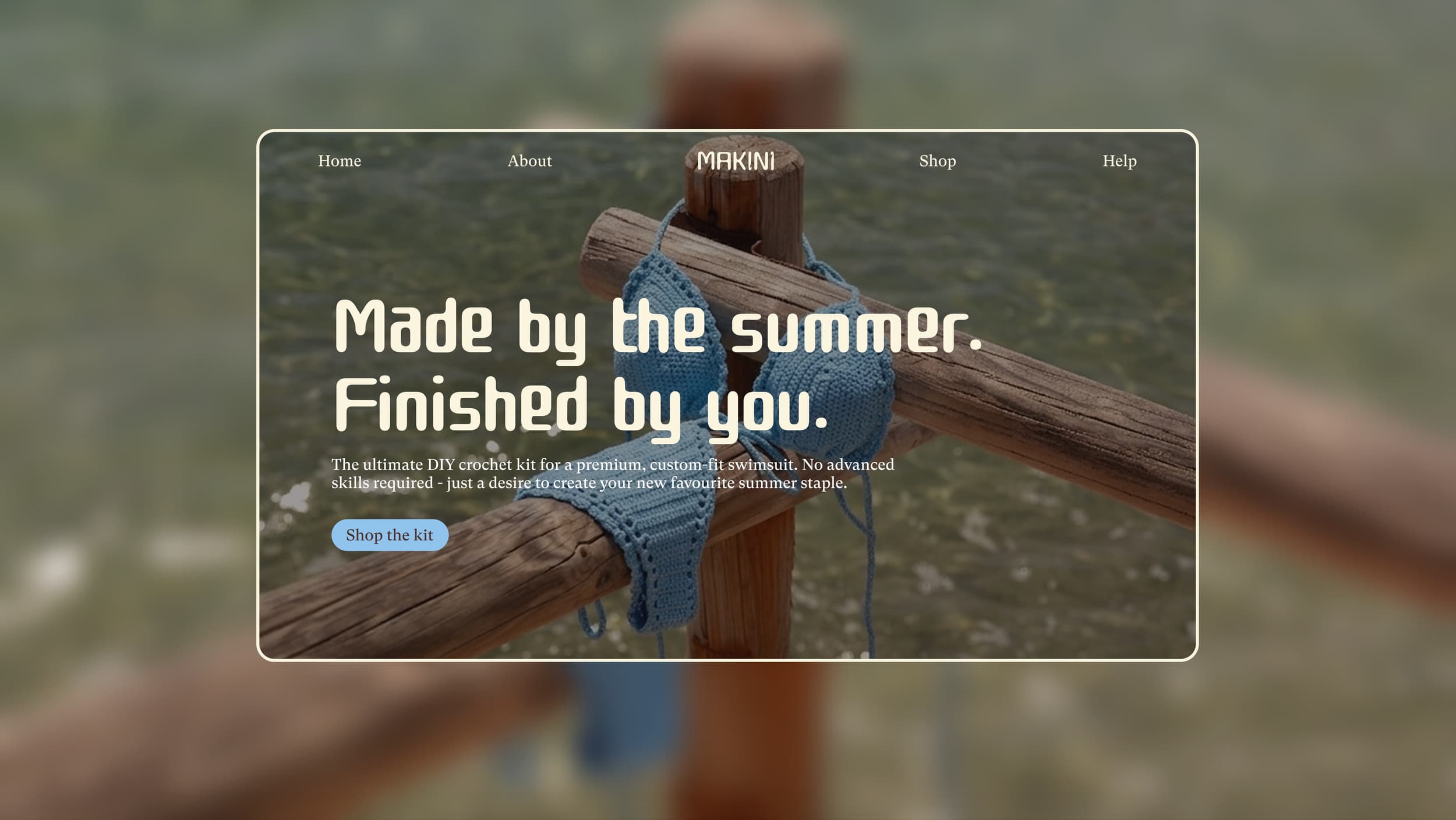 Makini website hero: Made by the summer. Finished by you.